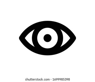 Eye icon. Flat design style.