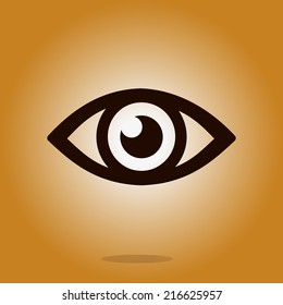 Eye icon. Flat design style.