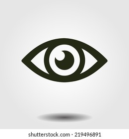 Eye icon. Flat design style.