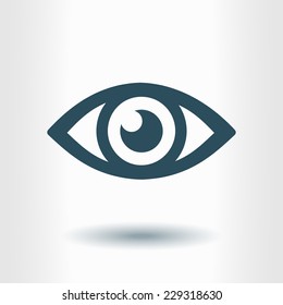 Eye icon. Flat design style.