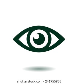 Eye icon. Flat design style.