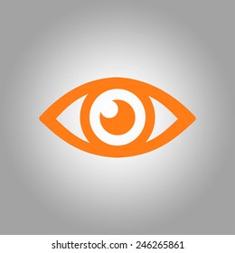 Eye icon. Flat design style.