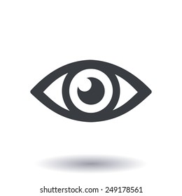 Eye icon. Flat design style.