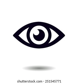 Eye icon. Flat design style.