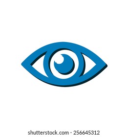 Eye icon. Flat design style.