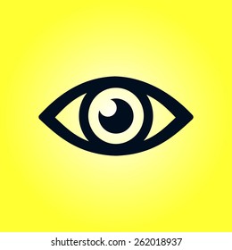 Eye icon. Flat design style.