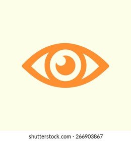 Eye icon. Flat design style.