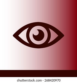 Eye icon. Flat design style.