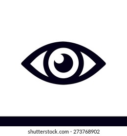 Eye icon. Flat design style.