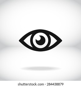 Eye icon. Flat design style.