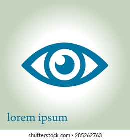 Eye icon. Flat design style.