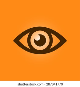 Eye icon. Flat design style.