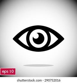 Eye icon. Flat design style.