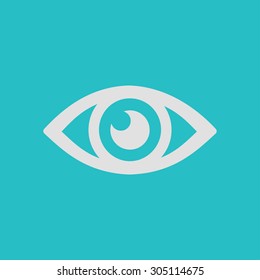 Eye icon. Flat design style.