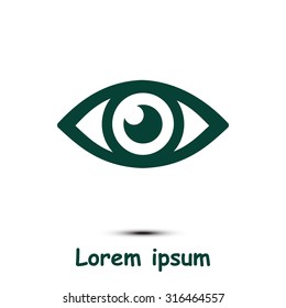 Eye icon. Flat design style.