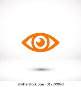 Eye icon. Flat design style.