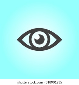 Eye icon. Flat design style.