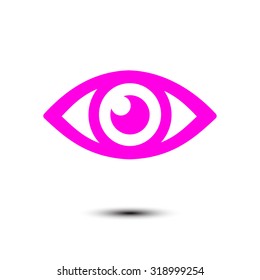 Eye icon. Flat design style.