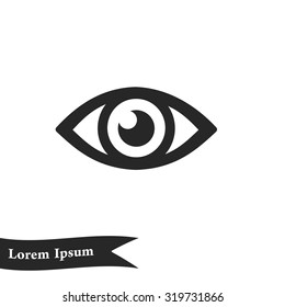 Eye icon. Flat design style.