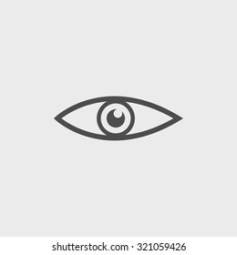 Eye icon. Flat design style eps 10