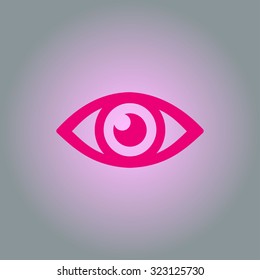 Eye icon. Flat design style.