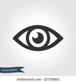Eye icon. Flat design style.