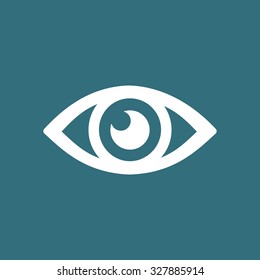 Eye icon. Flat design style.