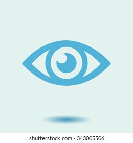 Eye icon. Flat design style.