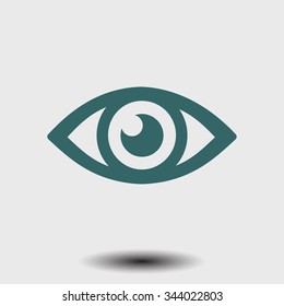 Eye icon. Flat design style.