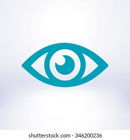 Eye icon. Flat design style.