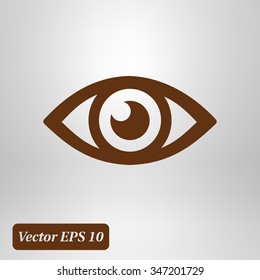 Eye icon. Flat design style.