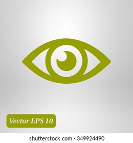 Eye icon. Flat design style.
