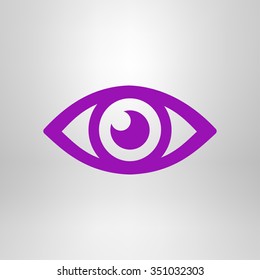 Eye icon. Flat design style.