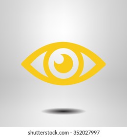 Eye icon. Flat design style.