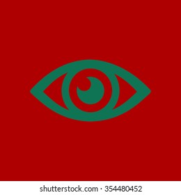 Eye icon. Flat design style.