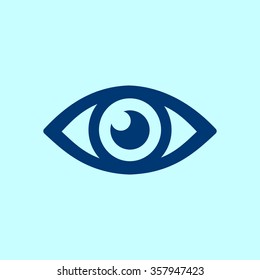 Eye icon. Flat design style.