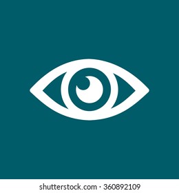 Eye icon. Flat design style.