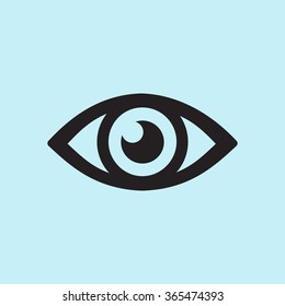 Eye icon. Flat design style.