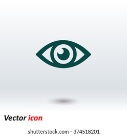 Eye icon. Flat design style.