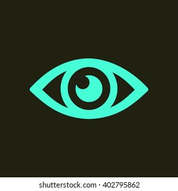 Eye icon. Flat design style.