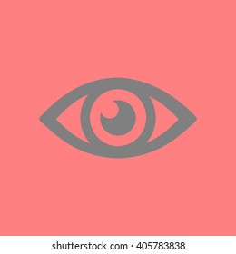 Eye icon. Flat design style.