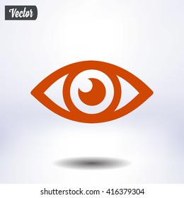 Eye icon. Flat design style.