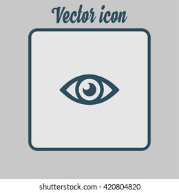 Eye icon. Flat design style.