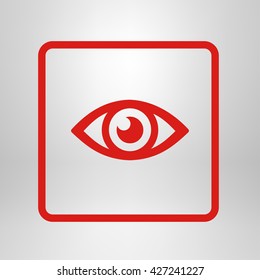 Eye icon. Flat design style.