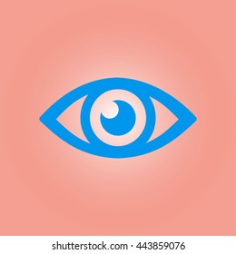 Eye icon. Flat design style.