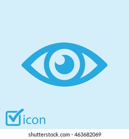 Eye icon. Flat design style.