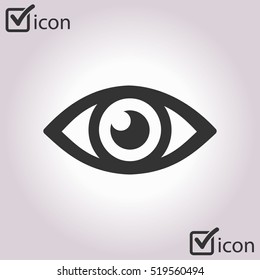 Eye icon. Flat design style.