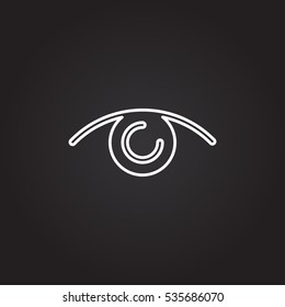 Eye icon. Flat design style.

