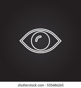 Eye icon. Flat design style.

