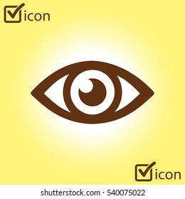Eye icon. Flat design style.